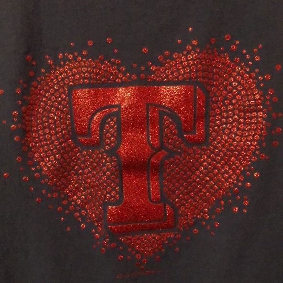 Texas Rangers Logo Graphic Blue T-Shirt Girls Large L 10/12 MLB Baseball Fun - Picture 3 of 12
